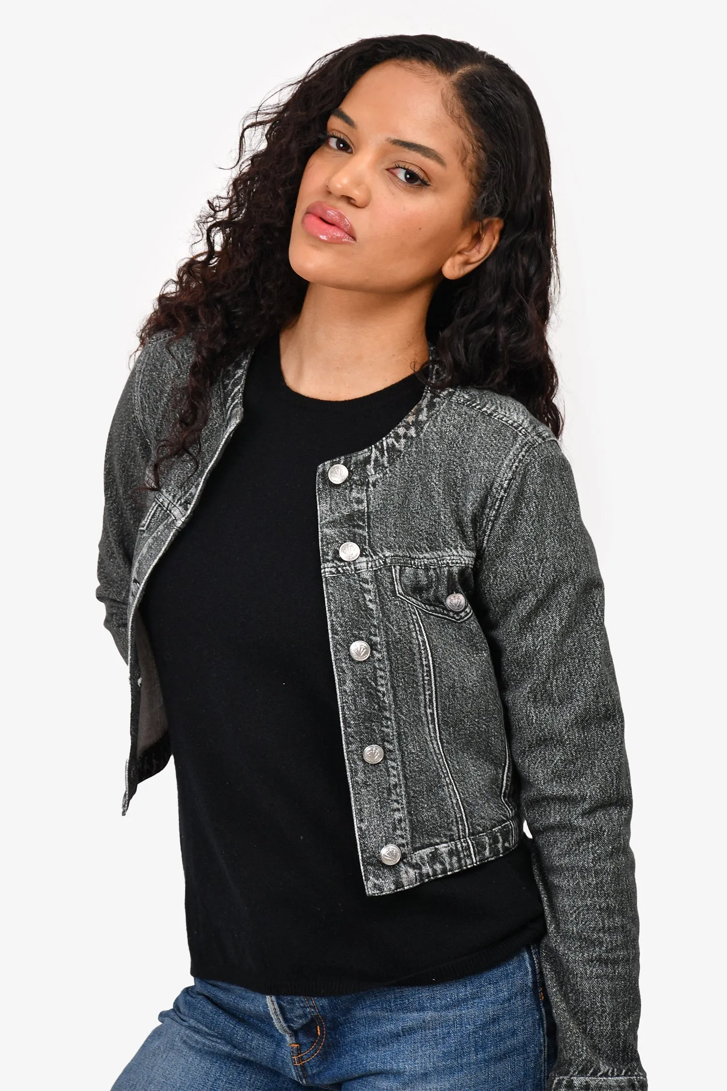 Rag & Bone Grau Wasch-Denim 'Miramar Cora' Jacke Größe XXS