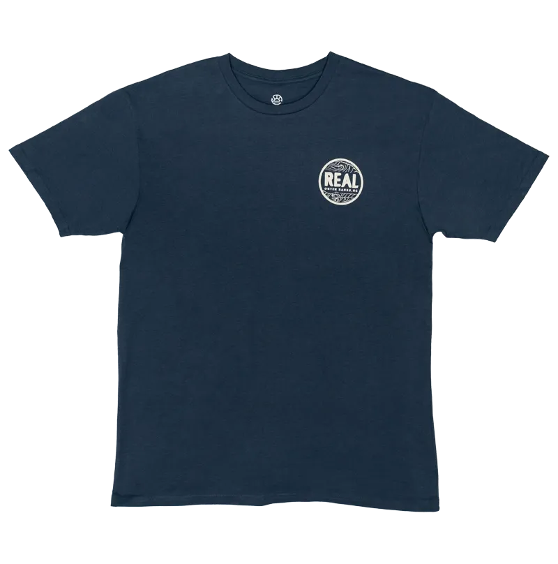ECHTE Outer Banks Karte T-Shirt - Hafenblau