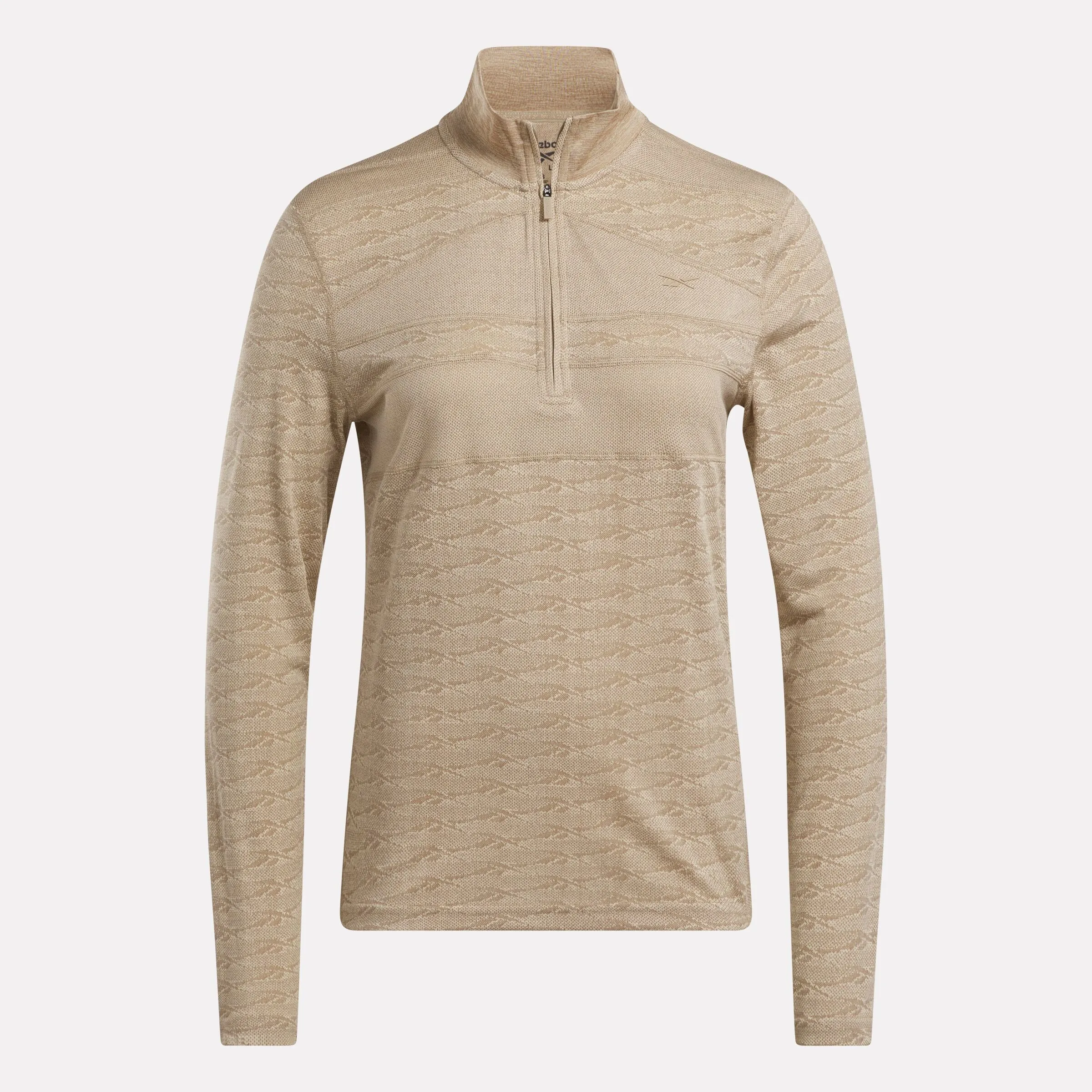 Reebok Bekleidung Damen Langarm Engineered Vector Jacquard 1/4-Zip Golf Pullover Top