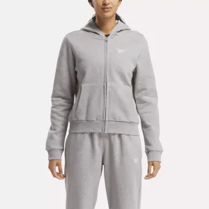 Reebok Clothing Women's Reebok Identity Small Logo Fleece Full-Zip Hoodie