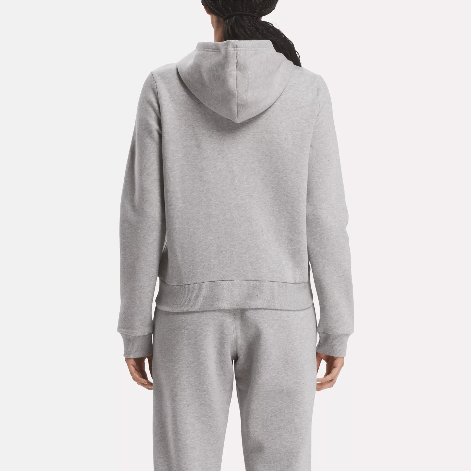 Reebok Bekleidung Damen Reebok Identity Fleece Full-Zip Kapuzenpullover mit kleinem Logo