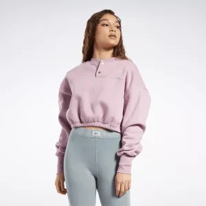 Reebok Women's Classics Fleece Sweatshirt Purple Reebok