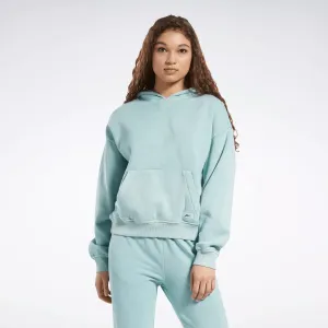 Reebok Women's Classics Natural Dye Fleece Hoodie Grey Reebok