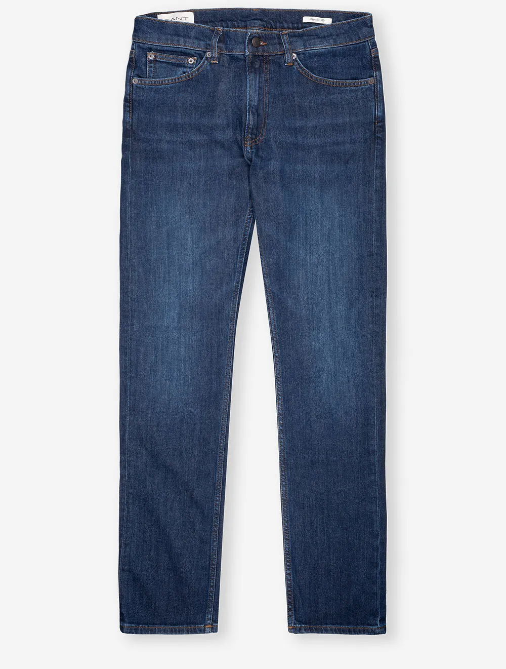 Regular Fit Jeans Dunkelblau Vintage-Look