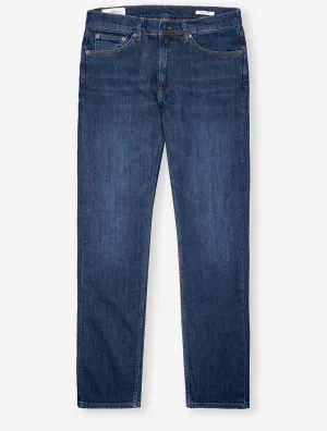 Regular Fit Jeans Dunkelblau Vintage-Look
