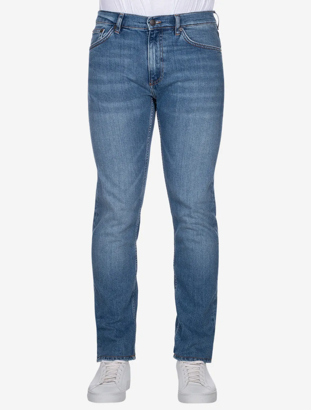 Regular Fit Jeans Mittelblau Vintage-Look