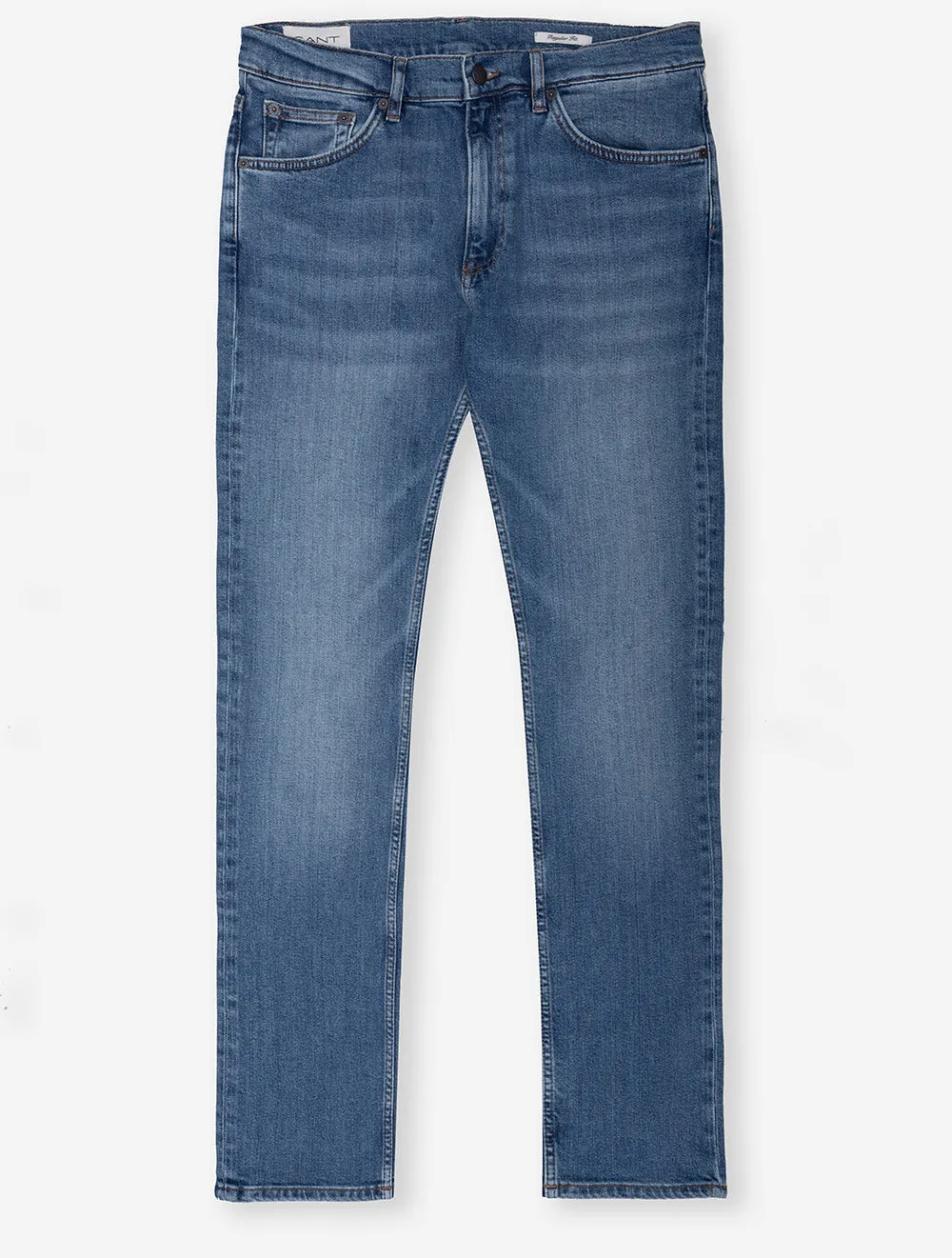 Regular Fit Jeans Mittelblau Vintage-Look