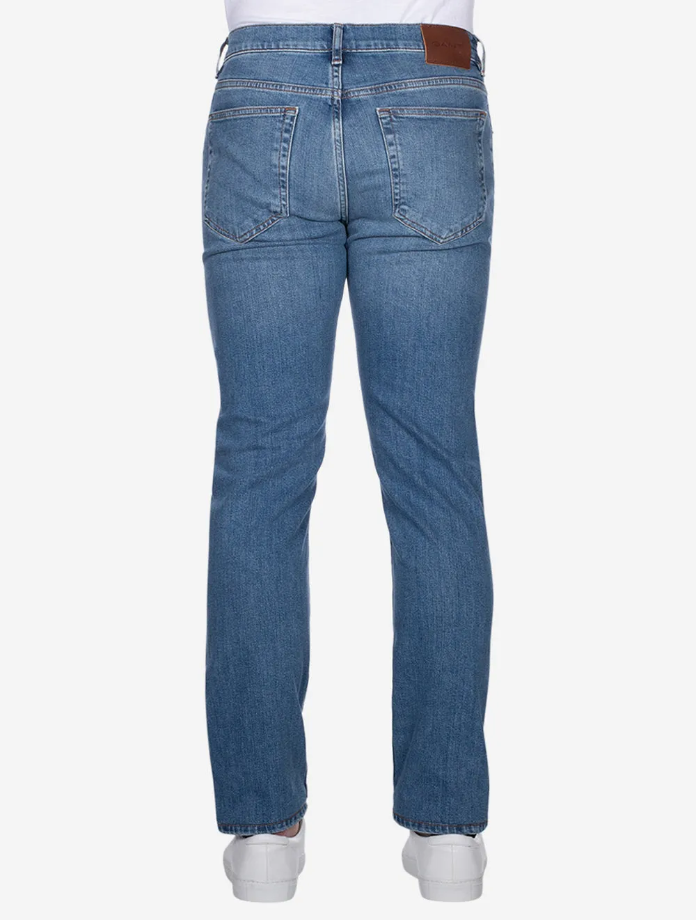 Regular Fit Jeans Mittelblau Vintage-Look