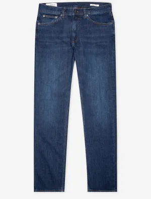 Klassische Jeans Dunkelblau Gebrauchtlook