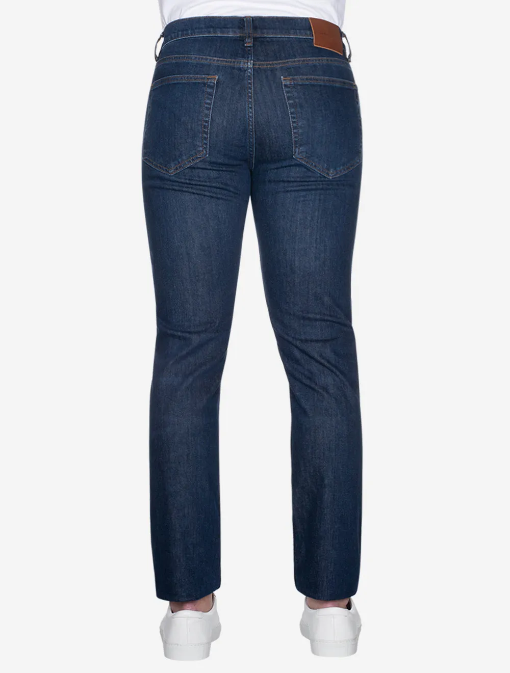 Klassische Jeans Dunkelblau Gebrauchtlook