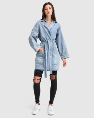 Lockerer Boyfriend-Denimjacke