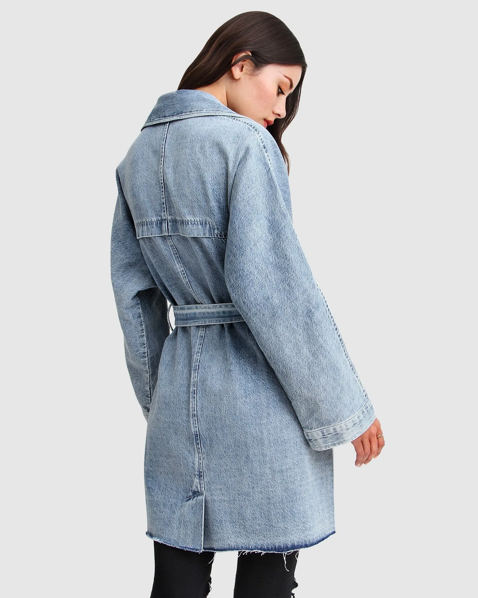 Lockerer Boyfriend-Denimjacke