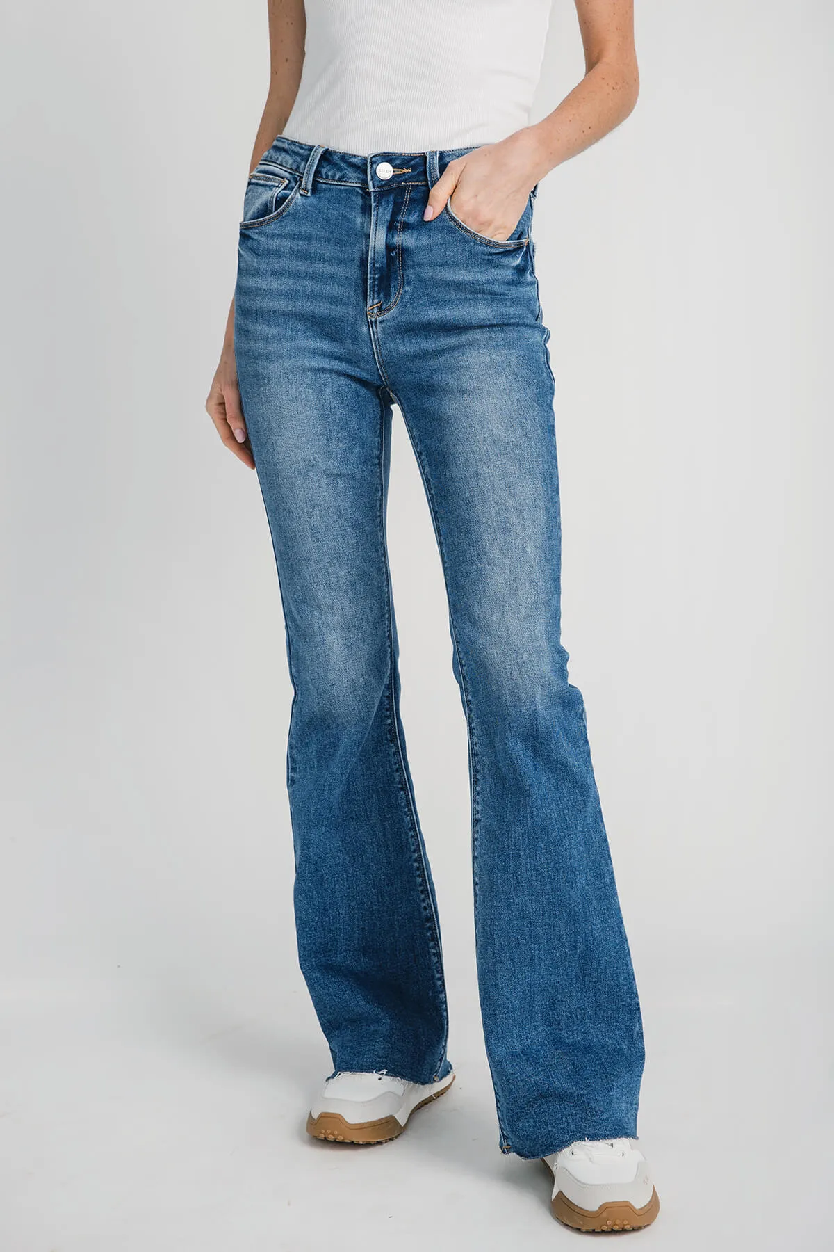 Risen Harper High-Waist Bootcut Jeans