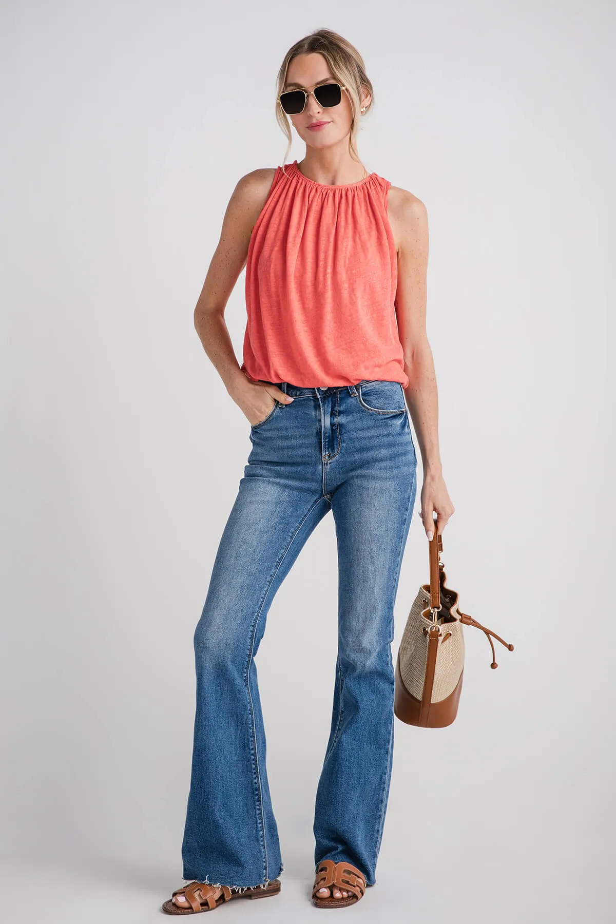 Risen Harper High-Waist Bootcut Jeans