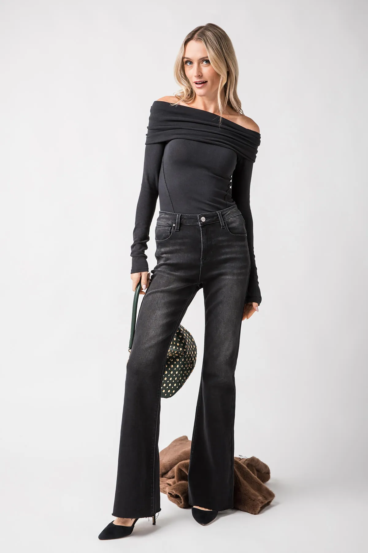 Risen Harper High-Waist Bootcut Jeans