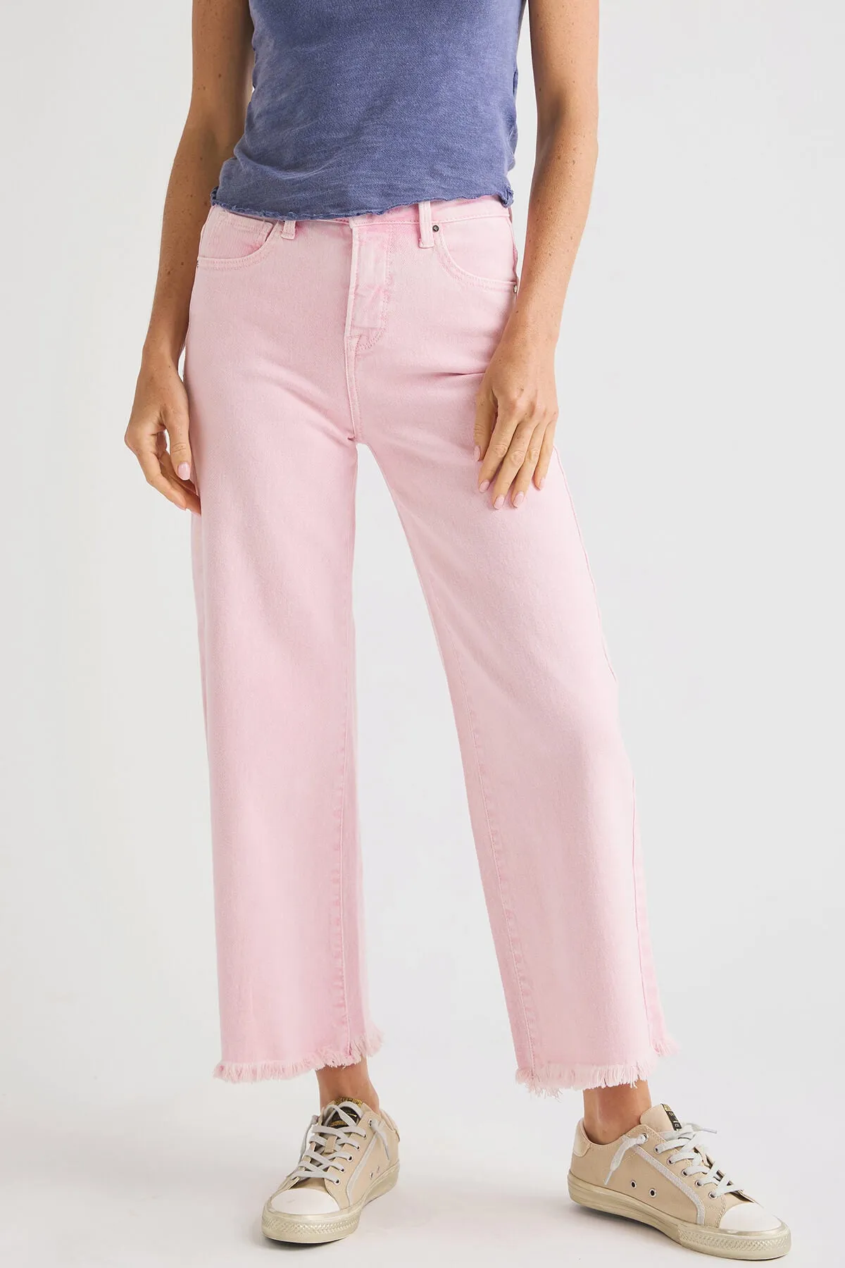 Risen Marlo Weite Bein Crop Jeans