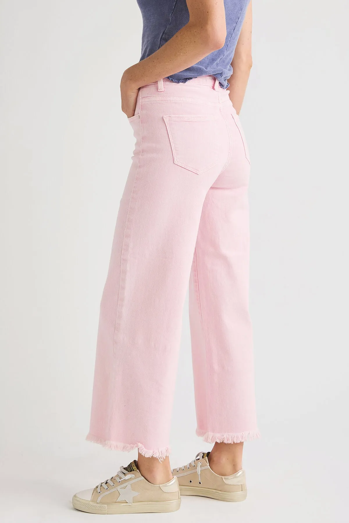 Risen Marlo Weite Bein Crop Jeans
