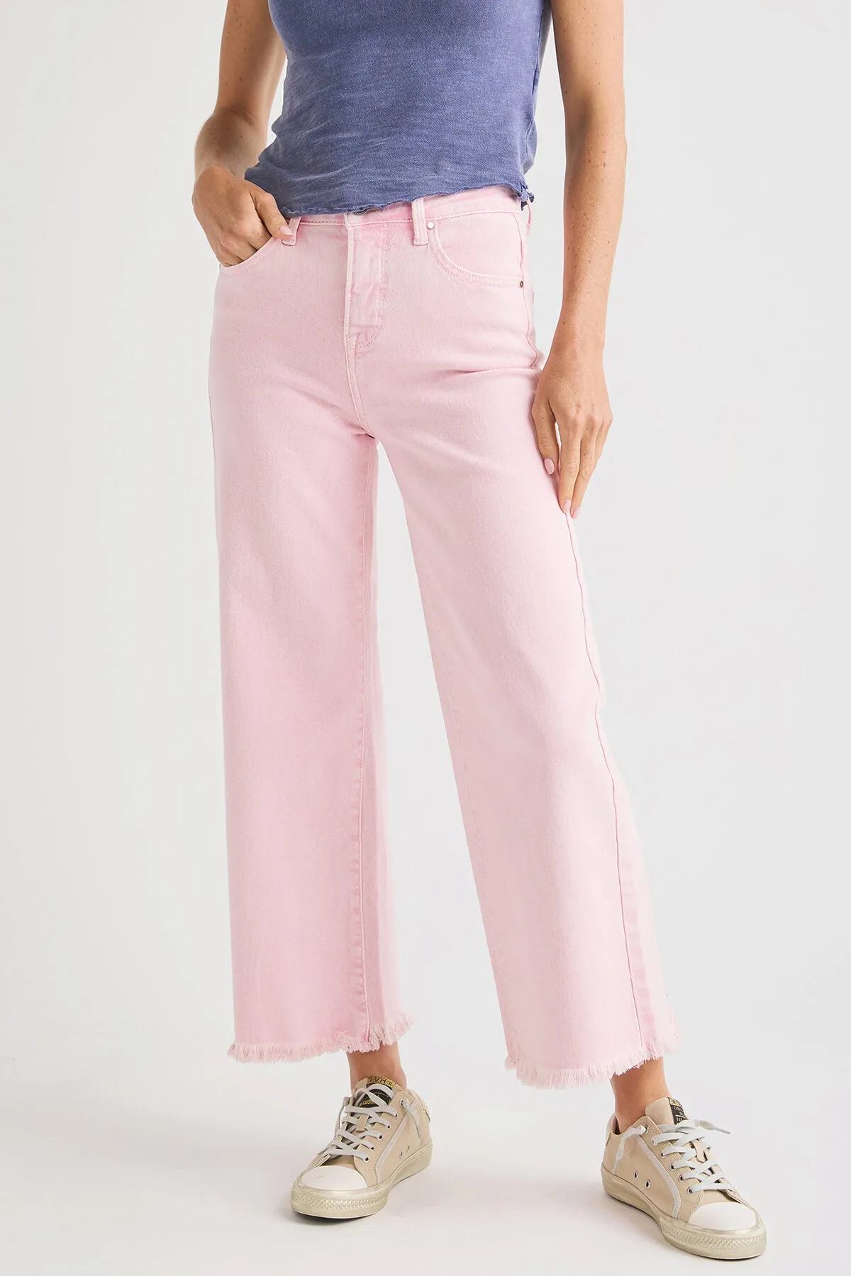 Risen Marlo Weite Bein Crop Jeans