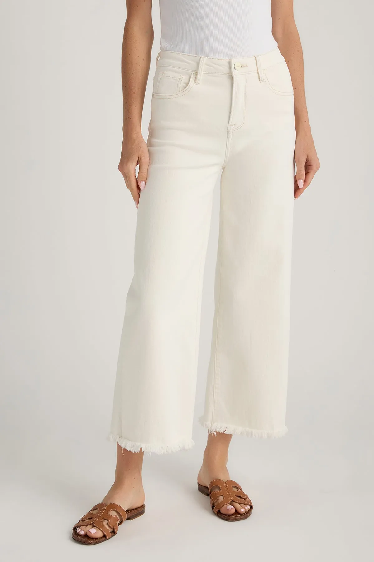 Risen Marlo Weite Bein Crop Jeans