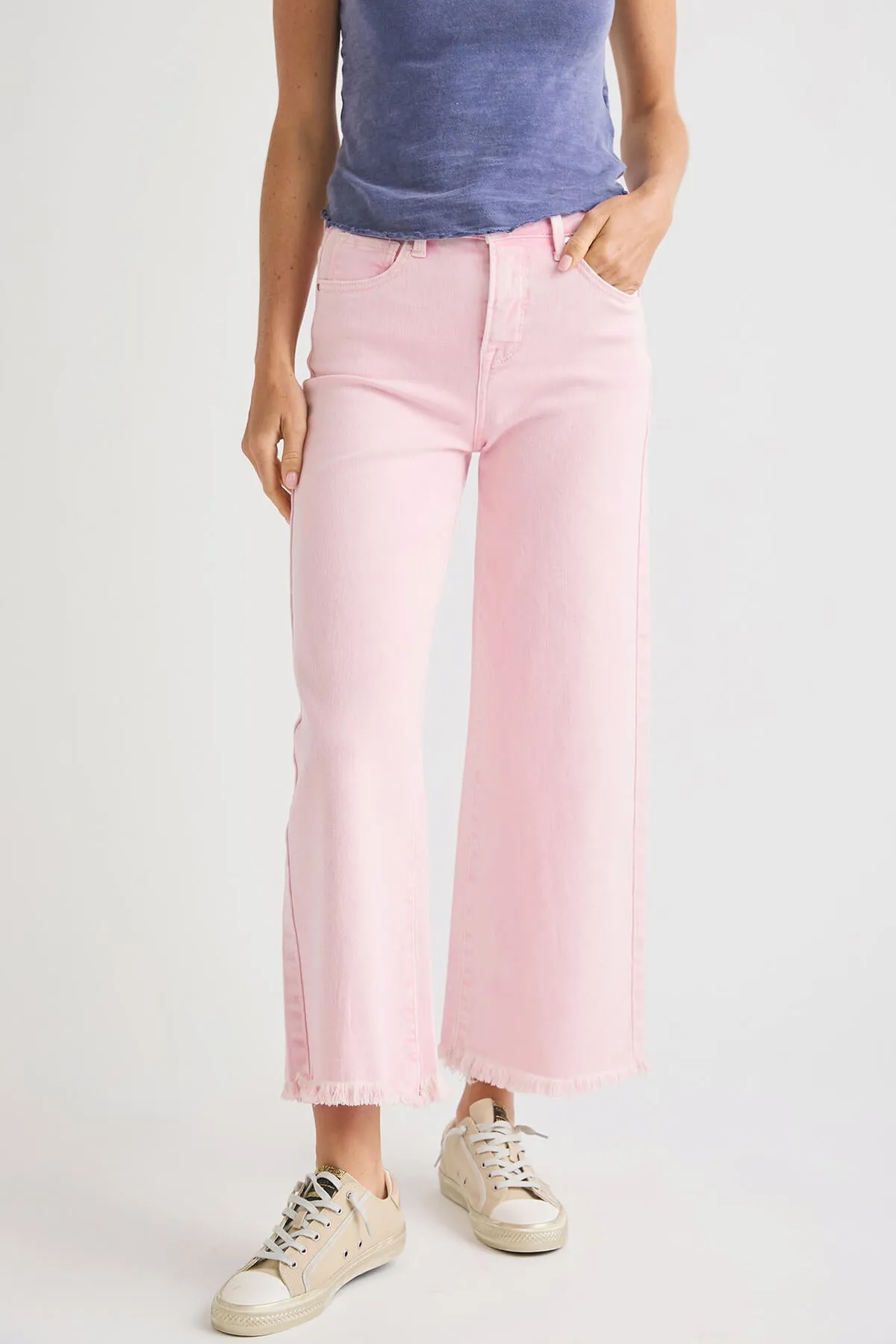 Risen Marlo Weite Bein Crop Jeans