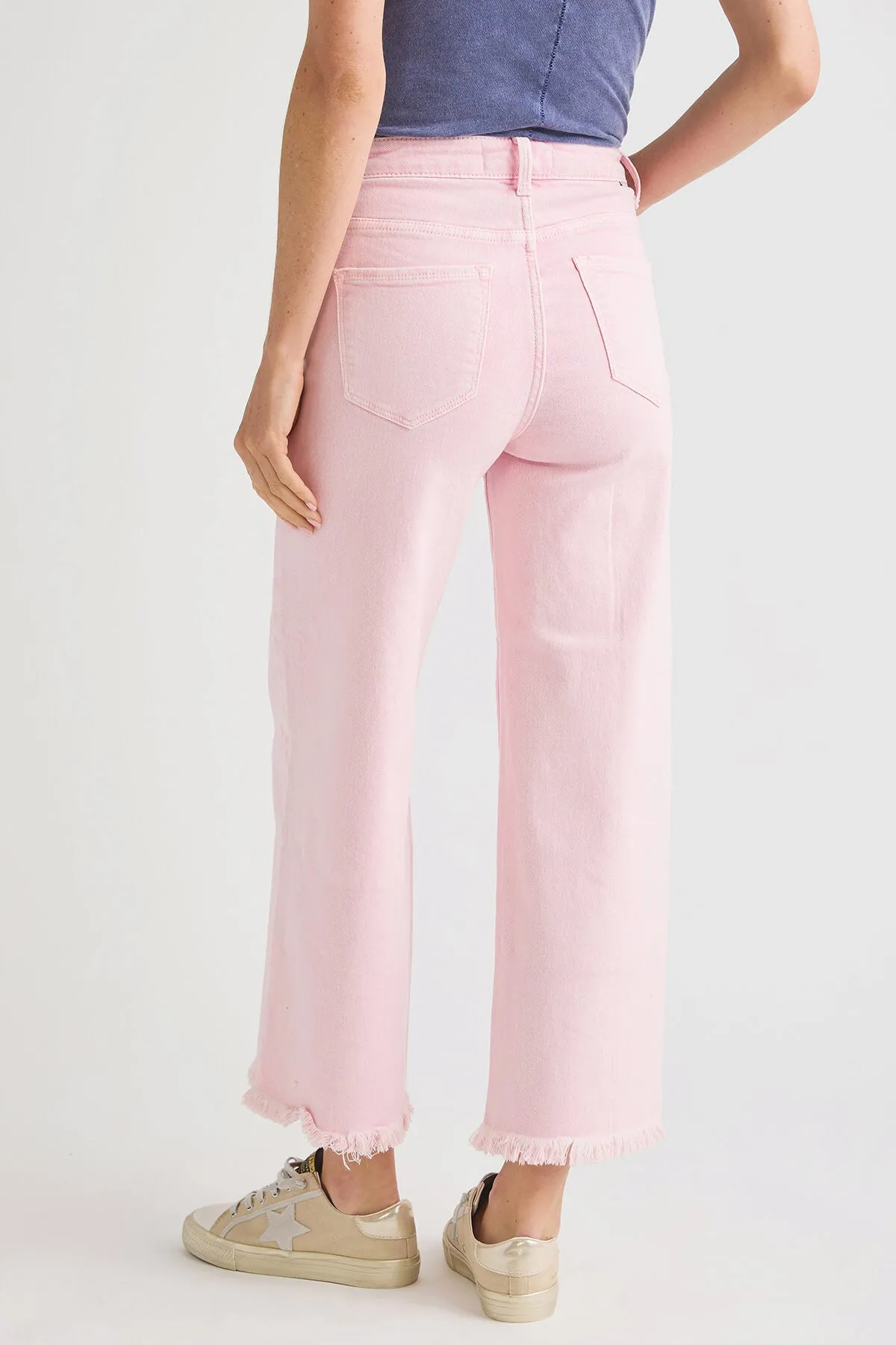 Risen Marlo Weite Bein Crop Jeans