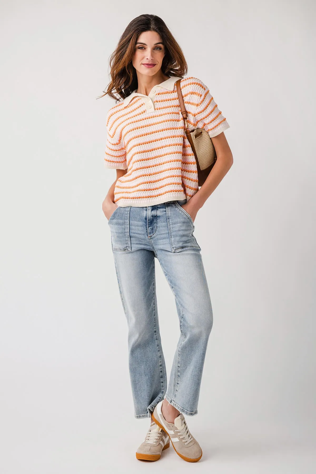 Risen Rosie Jeans mit Schlag am Knöchel