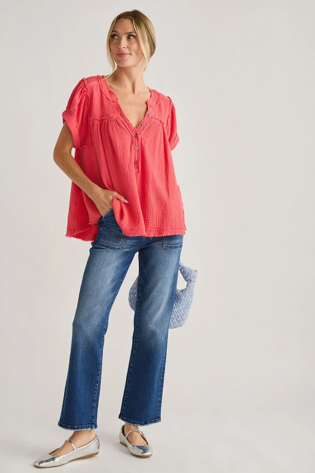Risen Rosie Jeans mit Schlag am Knöchel