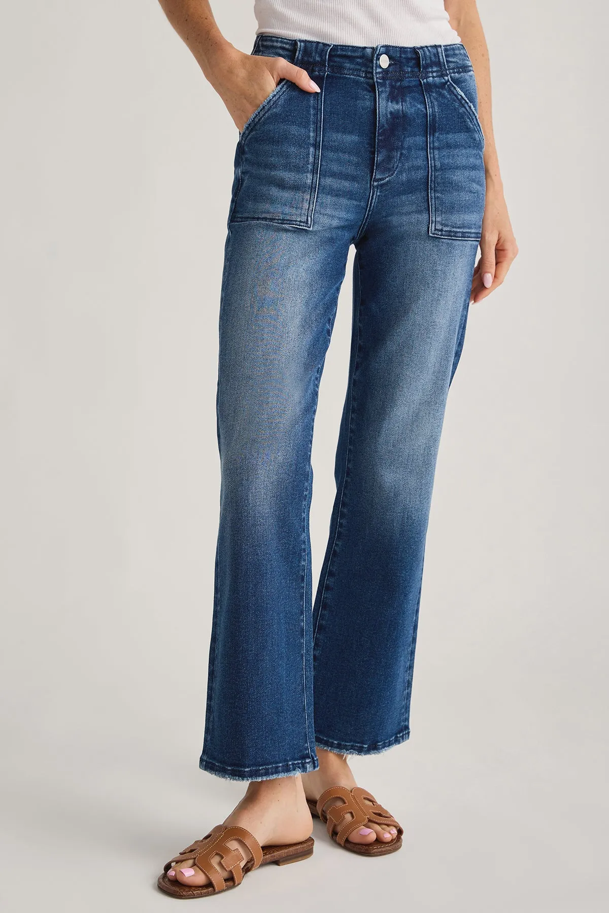 Risen Rosie Jeans mit Schlag am Knöchel