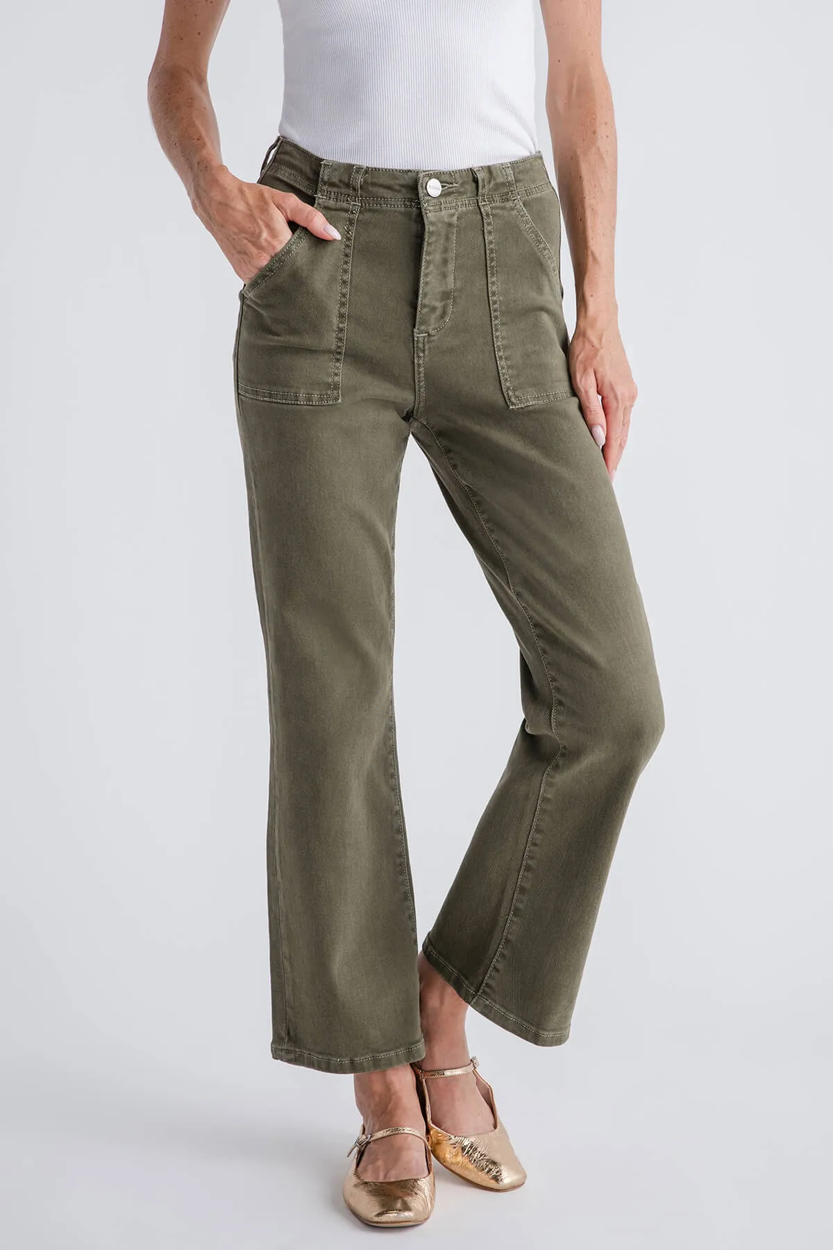 Risen Rosie Jeans mit Schlag am Knöchel