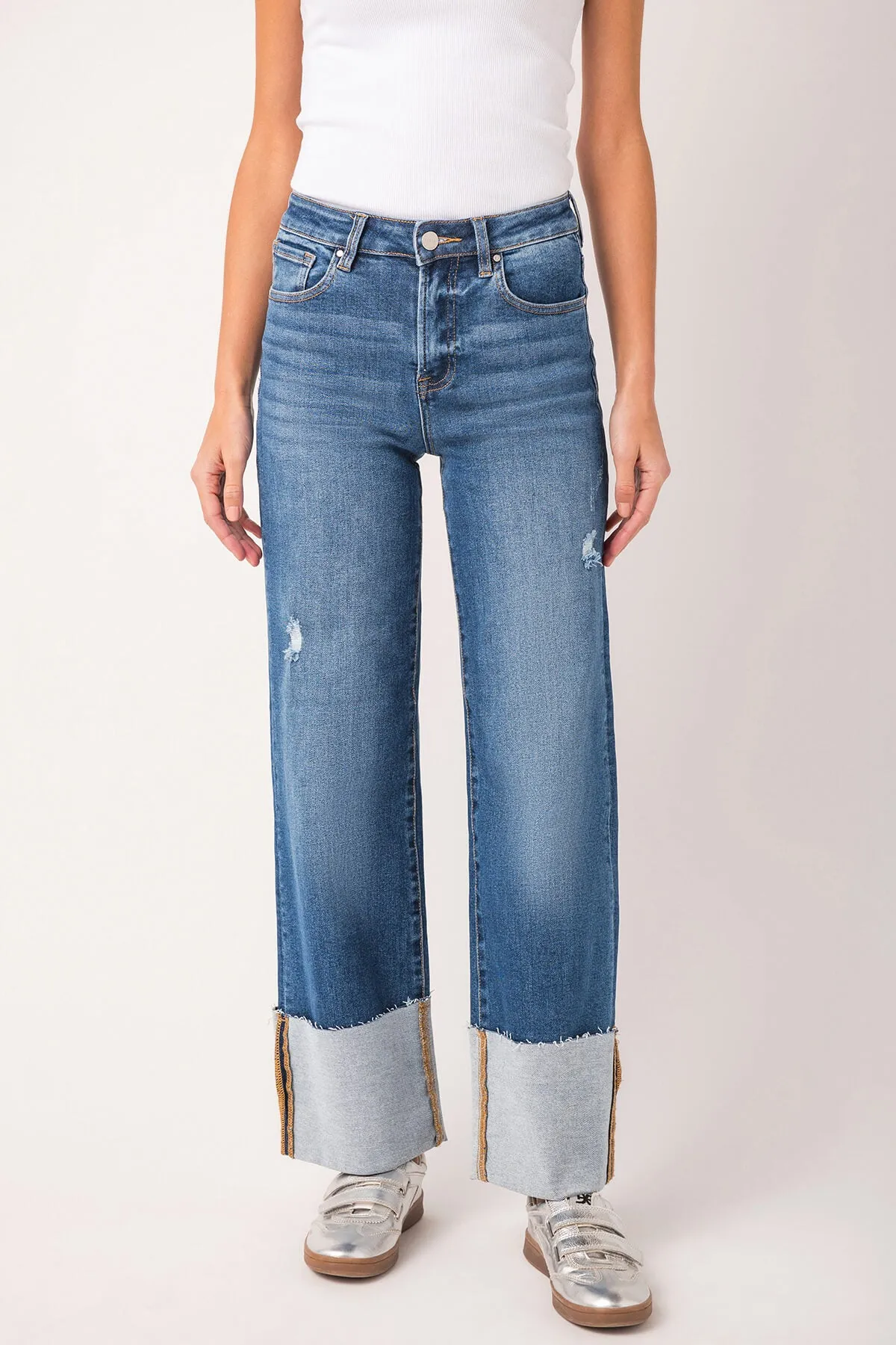 Risen Scout Große Jeans mit Umschlag
