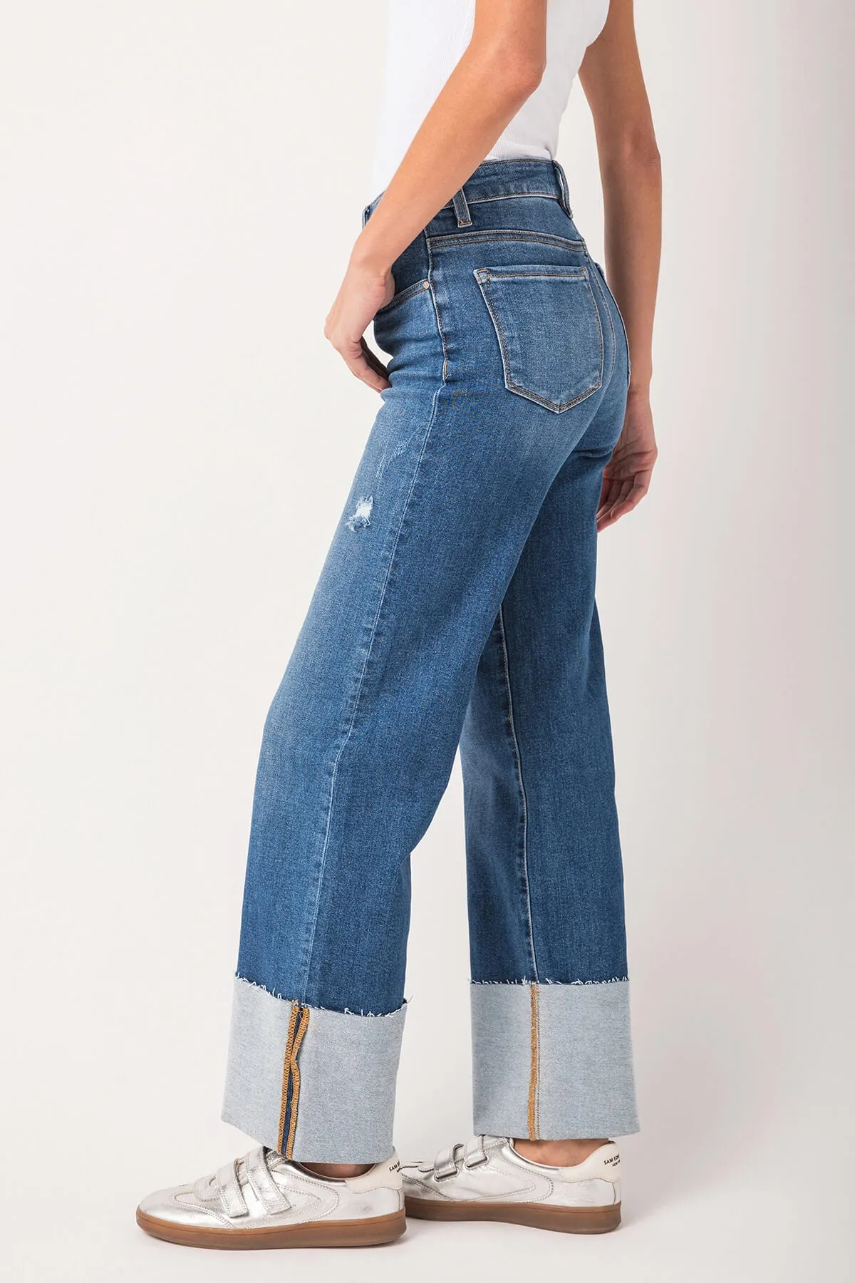 Risen Scout Große Jeans mit Umschlag