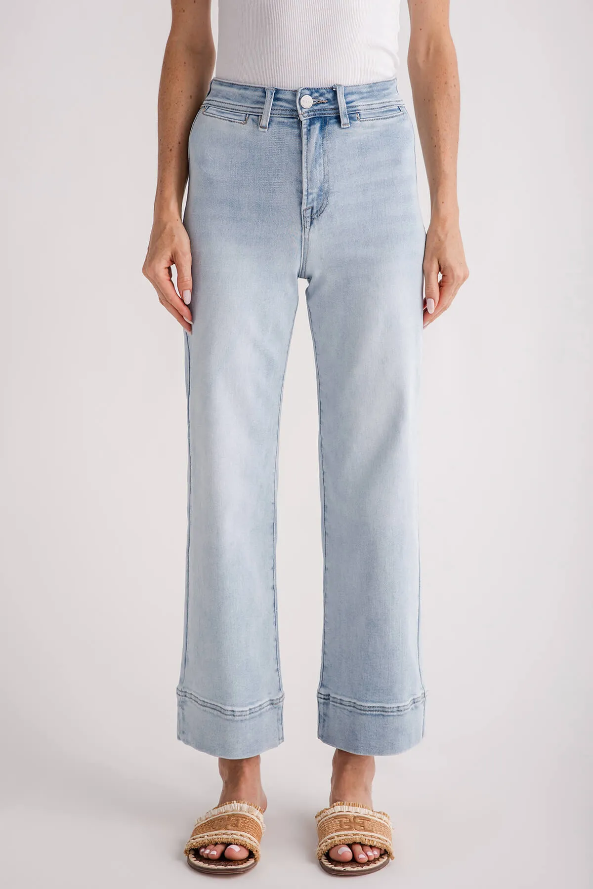 Risen Waverly Weite Saum Knöcheljeans