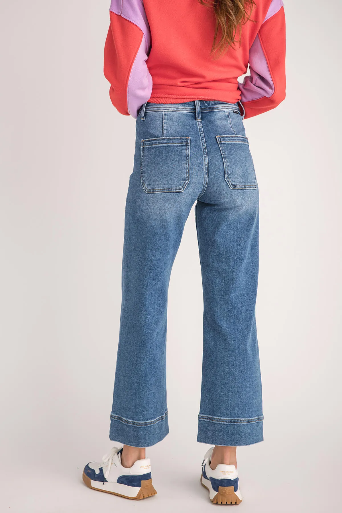 Risen Waverly Weite Saum Knöcheljeans