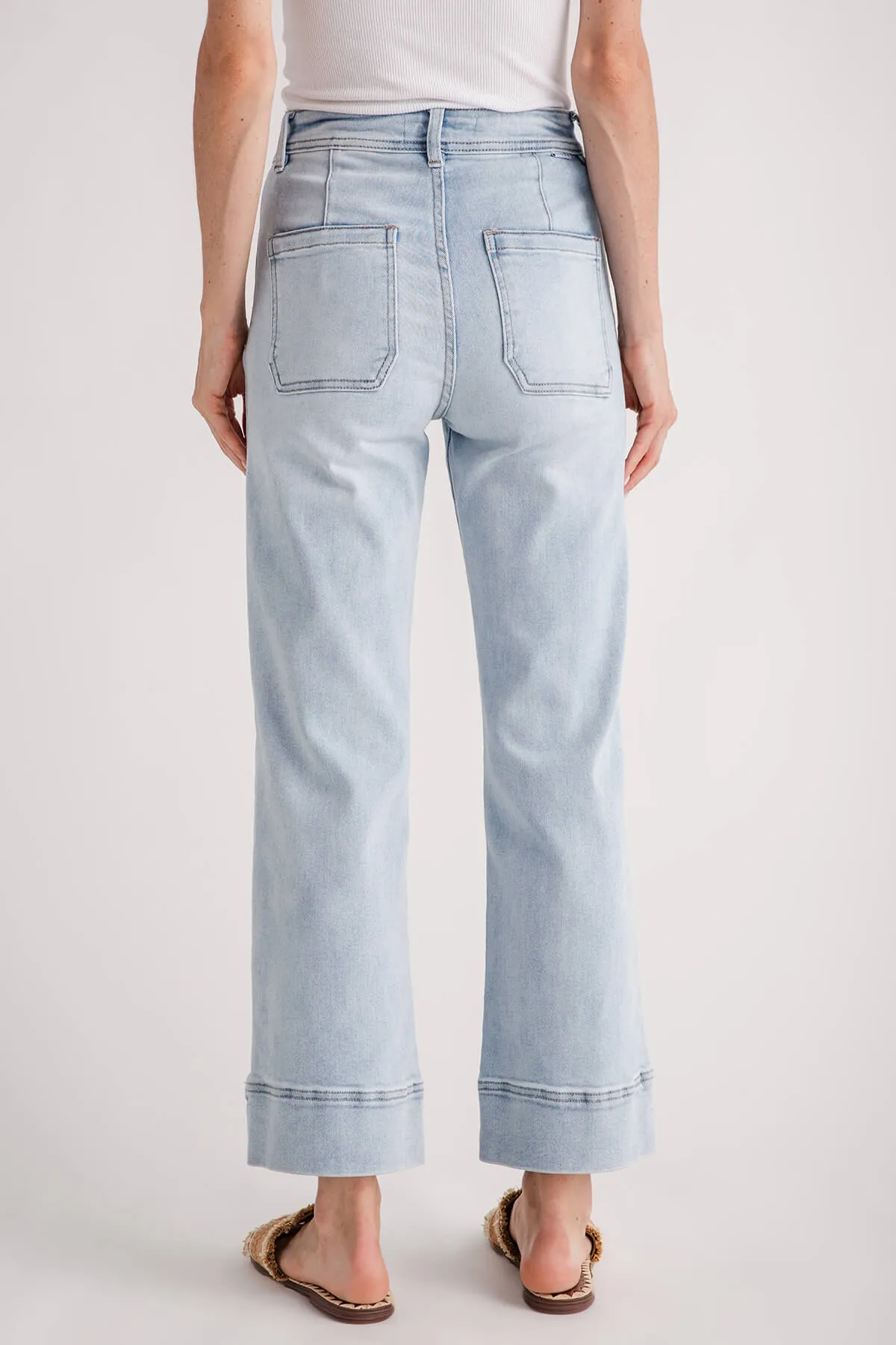 Risen Waverly Weite Saum Knöcheljeans