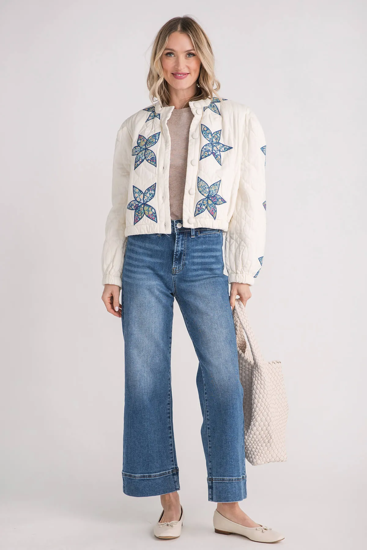 Risen Waverly Weite Saum Knöcheljeans