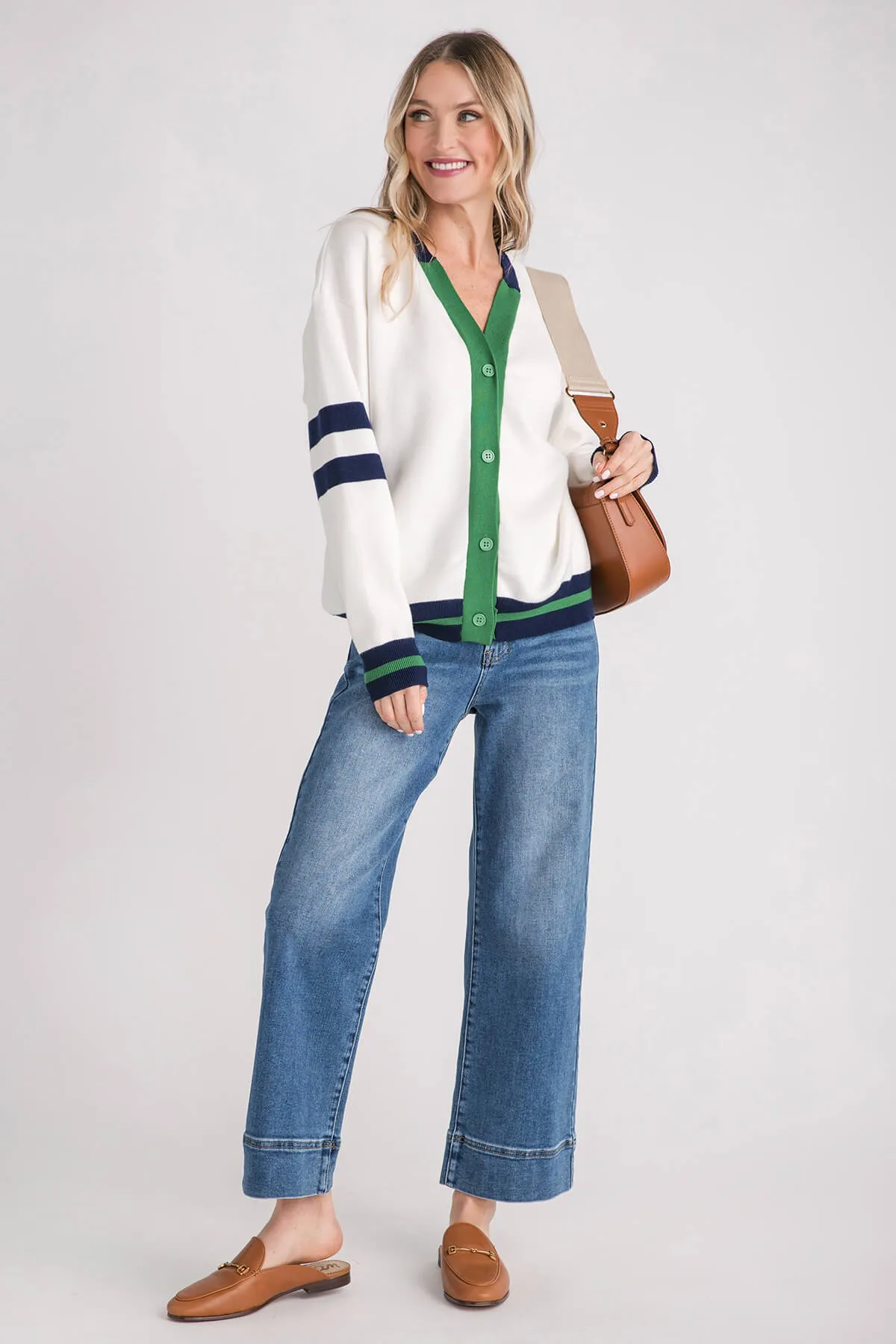Risen Waverly Weite Saum Knöcheljeans