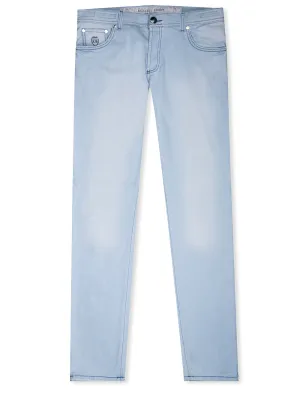 Rising Sun Japanische Denim-Jeans Himmelblau
