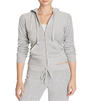 Robertson Velour Hoodie Jacket In Anthrazitgrau