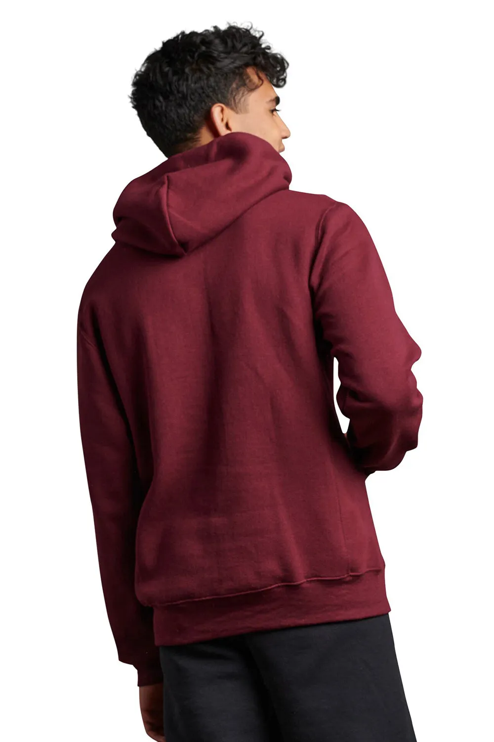 Russell Athletic Herren Dri-Power Feuchtigkeitstransportierende Kapuzenpullover Hoodie mit Beuteltasche - Kastanienbraun