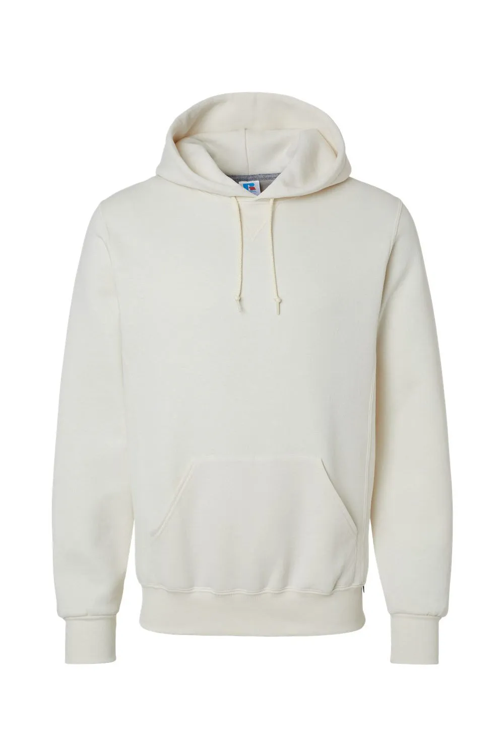 Russell Athletic Herren Dri-Power Feuchtigkeitstransportierende Kapuzenpullover Hoodie mit Beuteltasche - Vintage Weiß