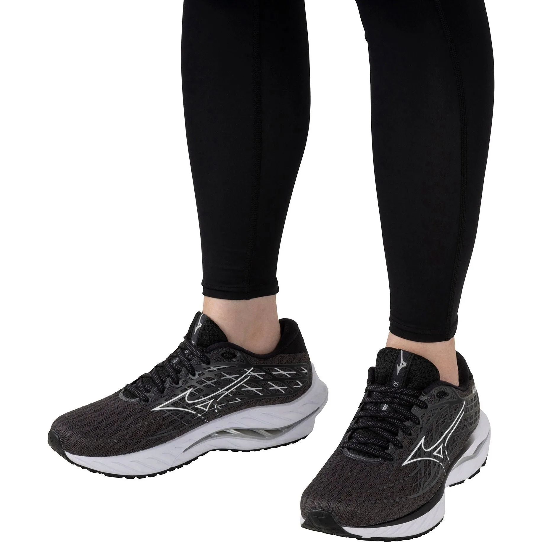 Schuhe Mizuno Mizuno Wave Inspire 20 WEITE PASSFORM (D) Damen Laufschuhe - Schwarz