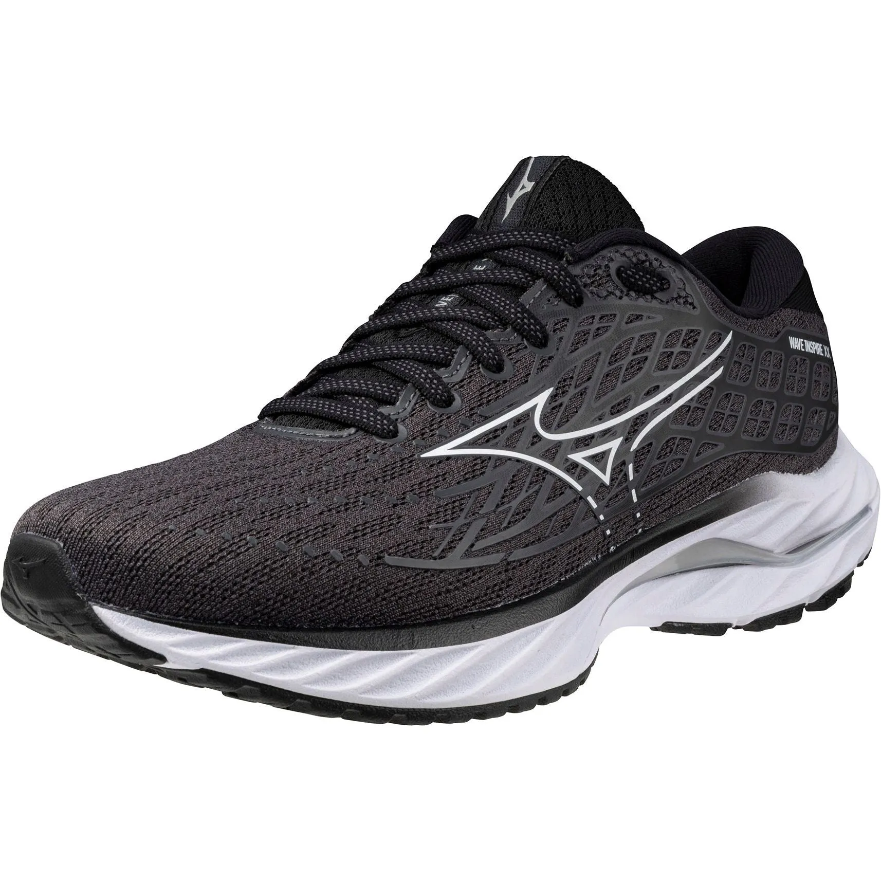 Schuhe Mizuno Mizuno Wave Inspire 20 WEITE PASSFORM (D) Damen Laufschuhe - Schwarz
