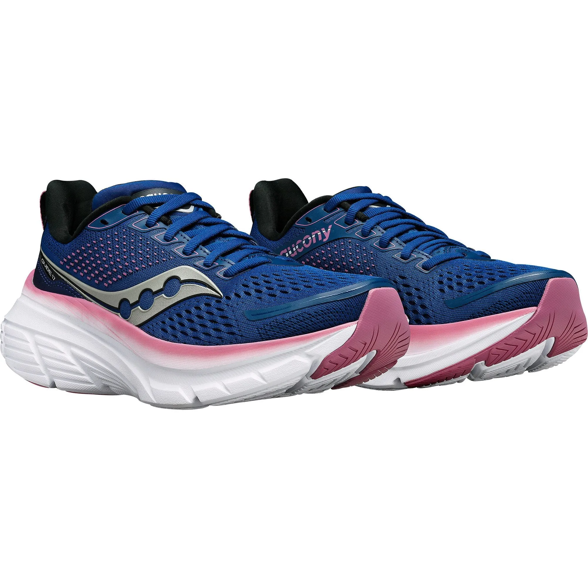 Schuhe Saucony Saucony Guide 17 WEITE PASSFORM Damen Laufschuhe - Marine