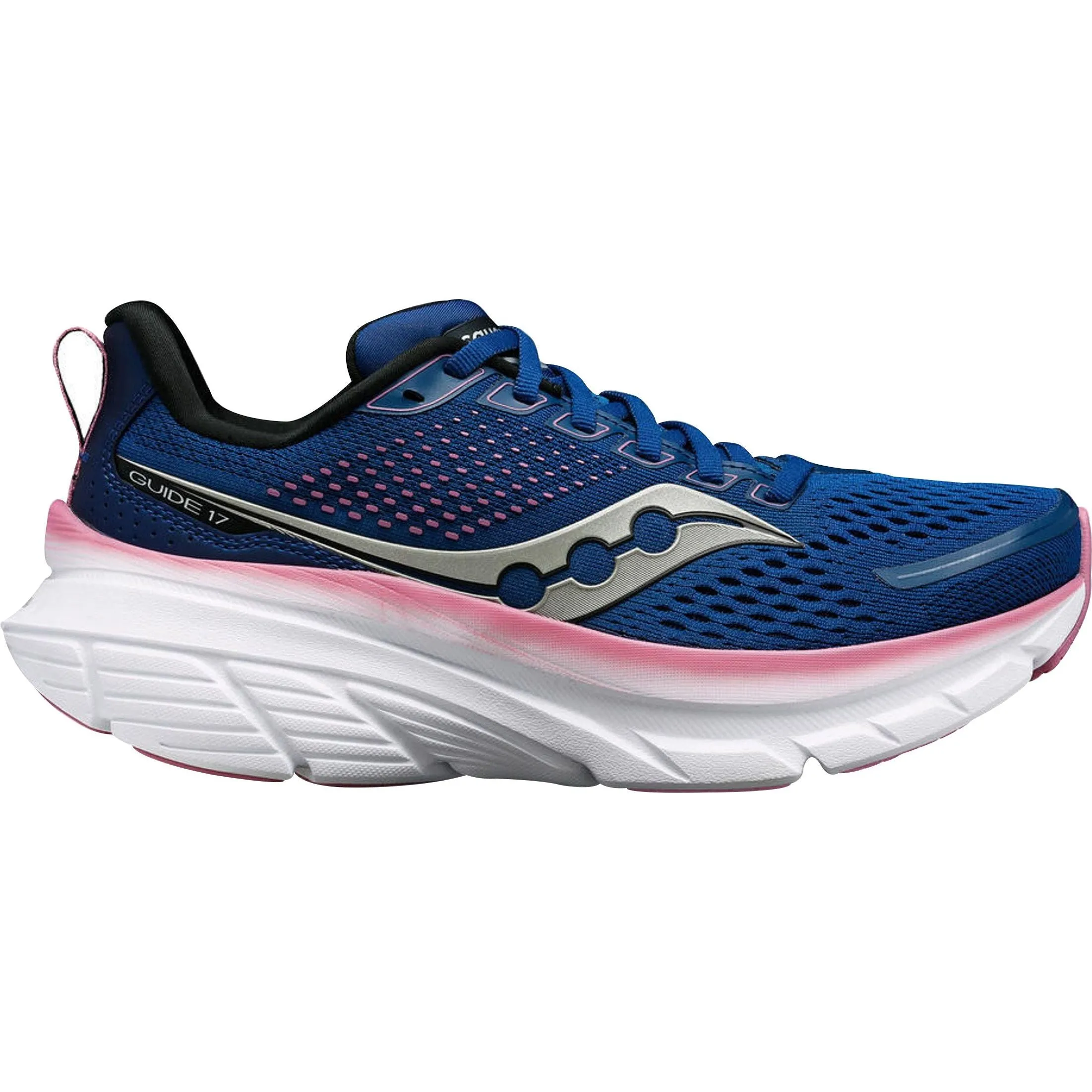 Schuhe Saucony Saucony Guide 17 WEITE PASSFORM Damen Laufschuhe - Marine