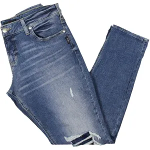 Silver Jeans Co. Damen Plus Verwaschene Denim Skinny Jeans
