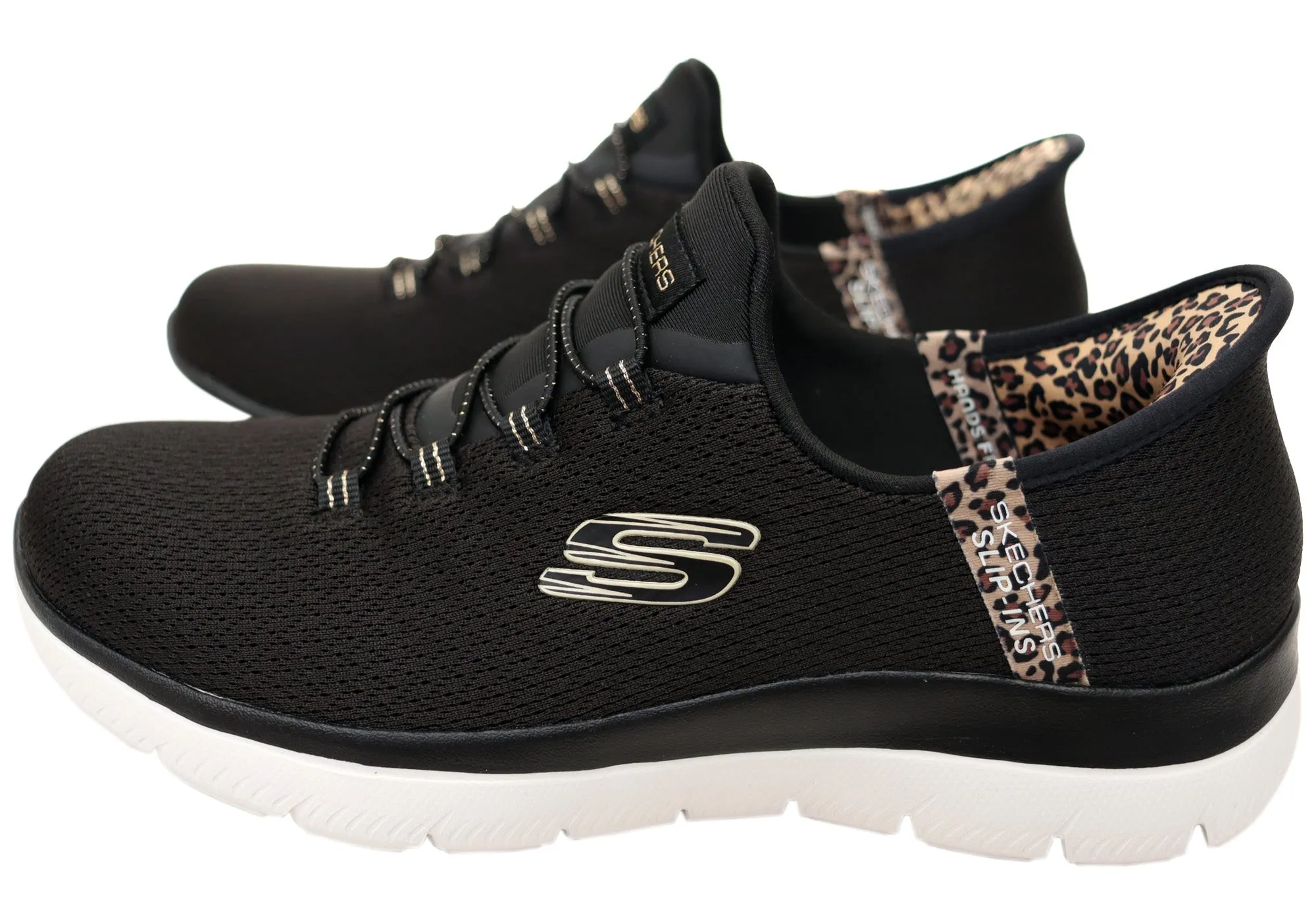 Skechers Damen Slip-Ins Summits Leopard Chic Bequeme Schuhe Skechers Schuhe