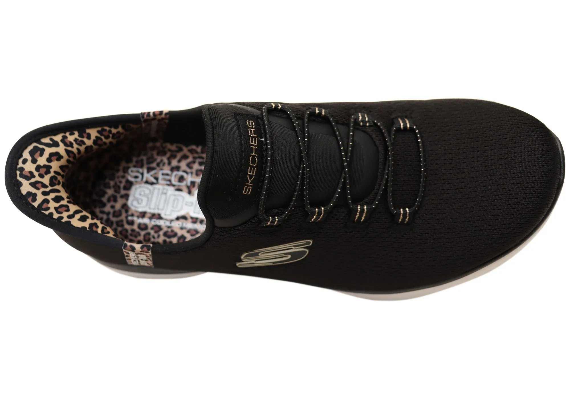 Skechers Damen Slip-Ins Summits Leopard Chic Bequeme Schuhe Skechers Schuhe