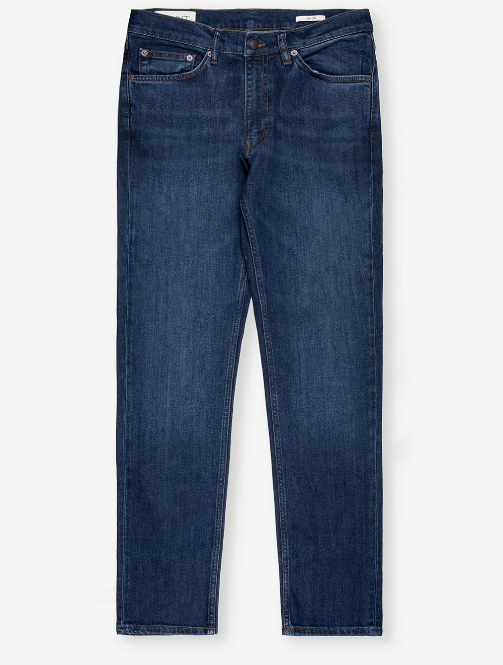 Slim Fit Jeans Dunkelblau Vintage-Look
