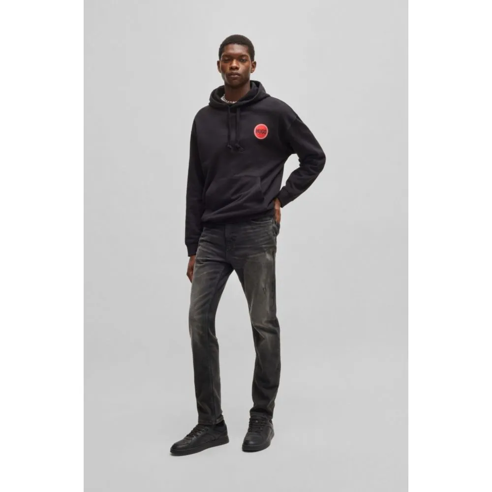 Slim-fit Jeans in schwarzem Stretch-Denim