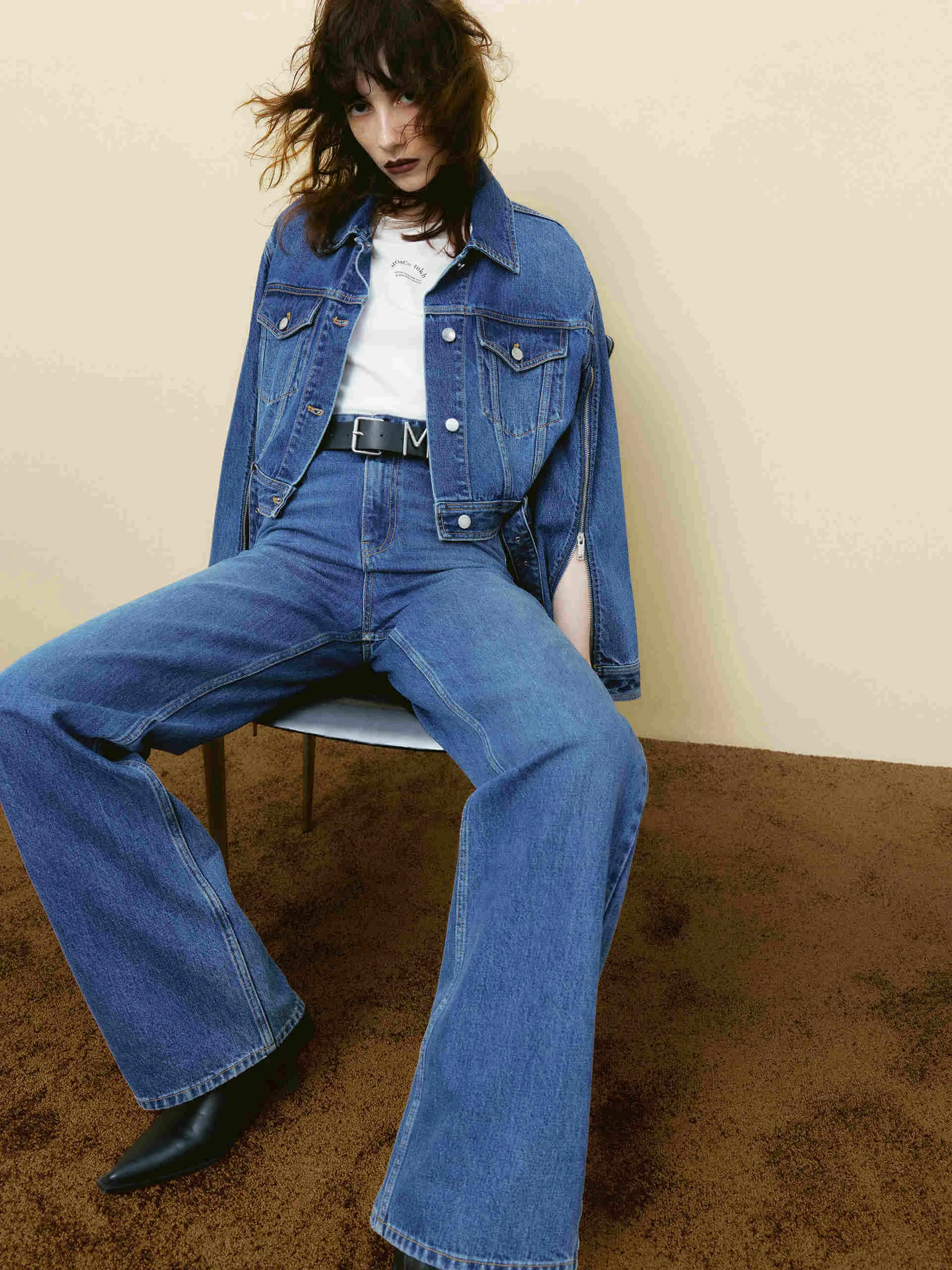 Aufgeteilte Detail-Denimjacke